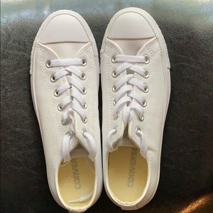 White leather Converse